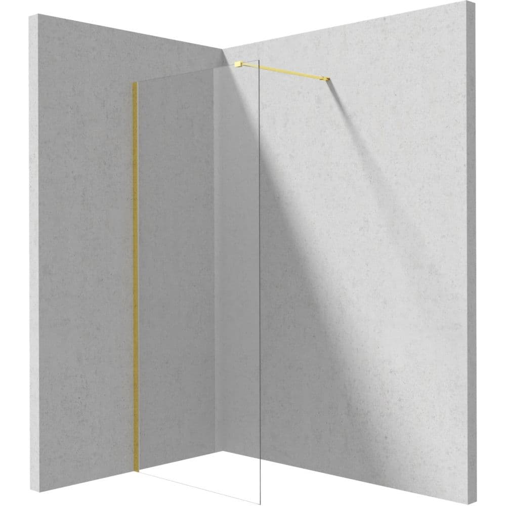 Paravan dus walk-in sticla securizata 100x195 cm auriu lucios Deante Prizma