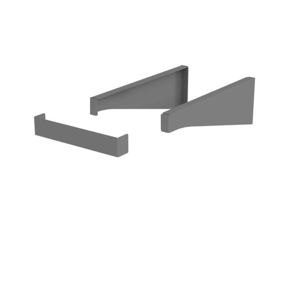 Set 2 bucati console sustinere blat lavoar Oristo, 35 cm, grafit mat