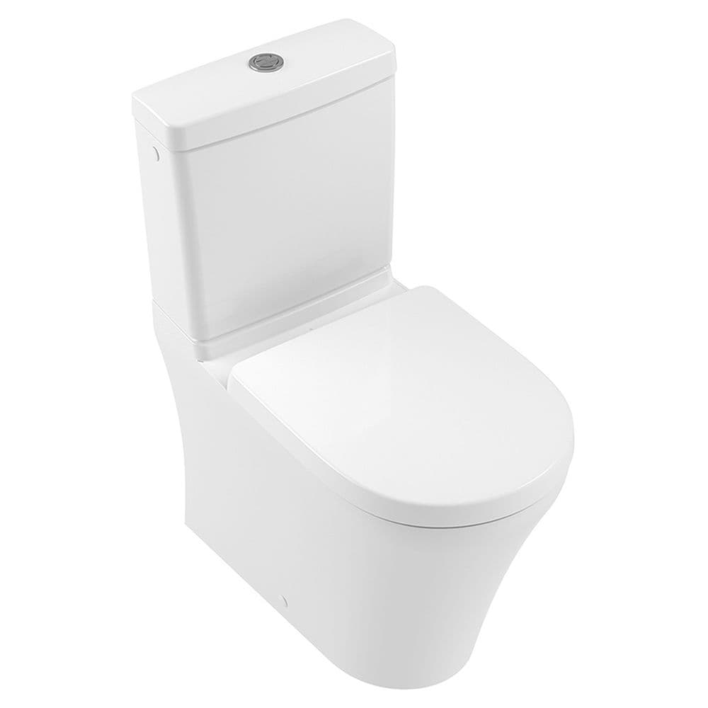 Set vas wc stativ rimless cu rezervor si capac soft close VilleroyBoch, Compact