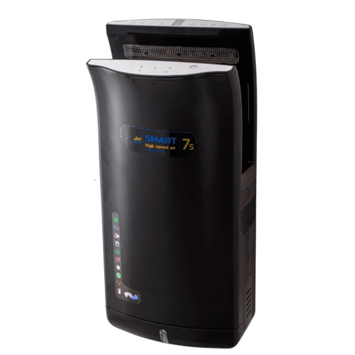 Uscator maini senzor Jet Drayer, filtru Hepa, 2000W uscare rapida aer cald rece, negru Mat