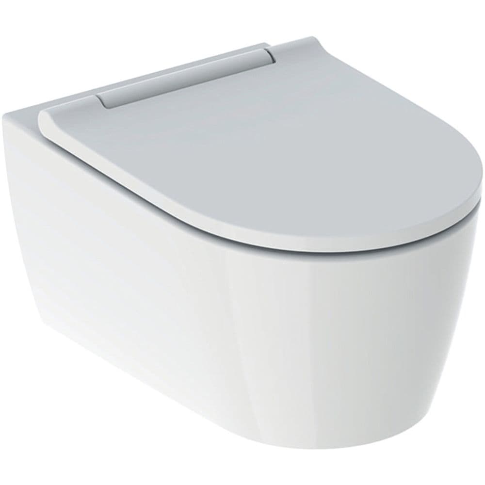 Vas wc suspendat, One, cu capac si spalare TurboFlush, alb, Geberit