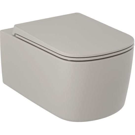 Vas wc suspendat, Rimless, spiralflush, gri nisipiu mat, Kludi Resa S