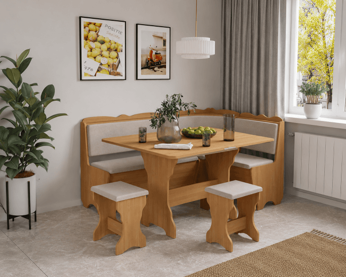 Set Coltar Rodos Masa Extensibila Si 2 Tabureti Cires Balaton