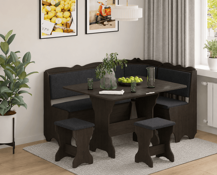 Set Coltar Rodos Masa Extensibila Si 2 Tabureti Wenge Balaton
