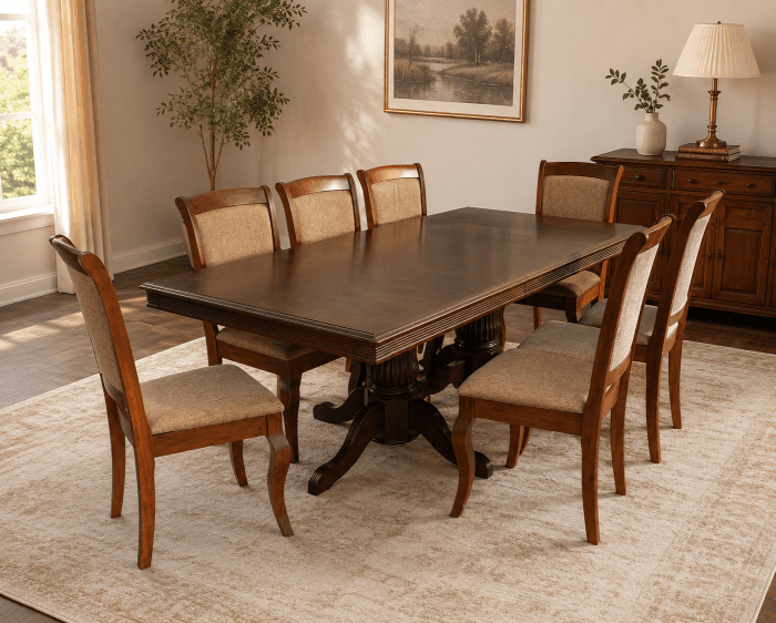 Set Masa RH 7132 Si 8 Scaune RH5519 Dirty Oak, 160x100x77 cm