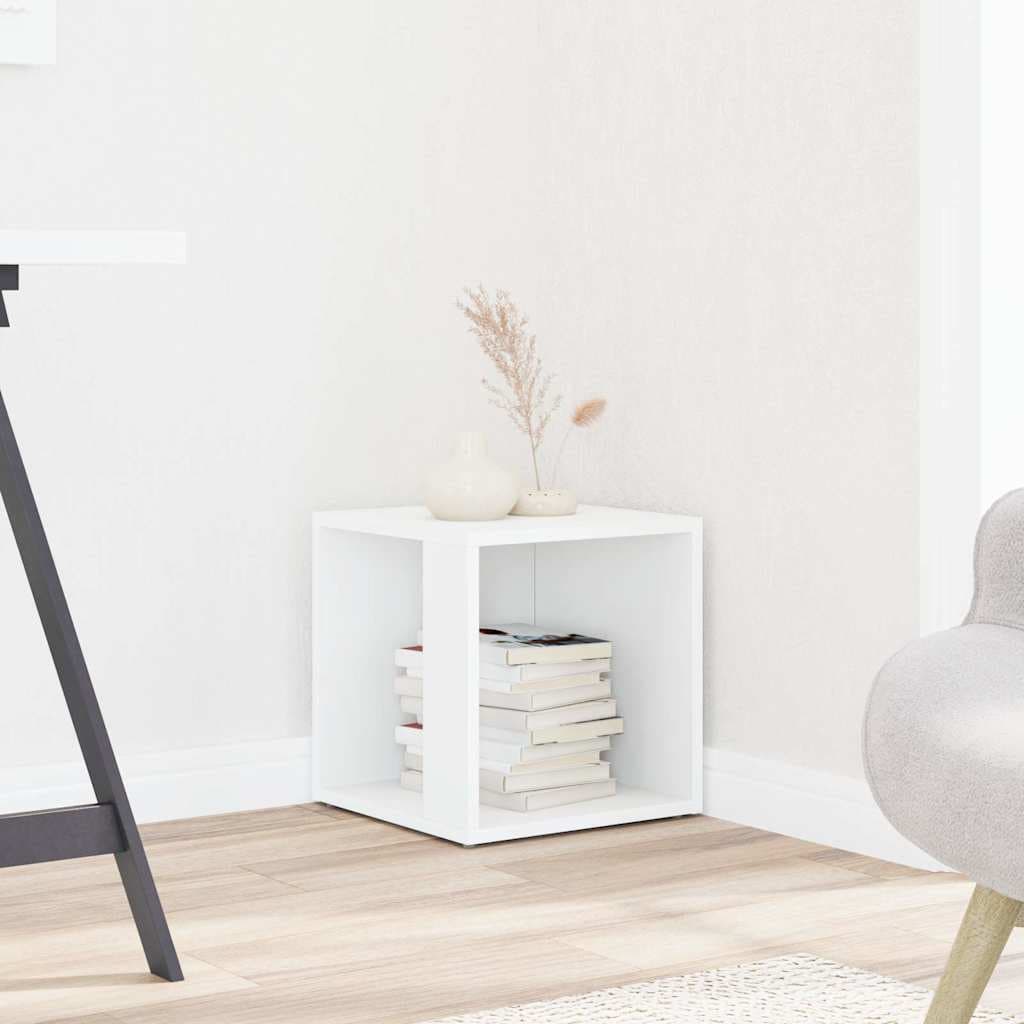 vidaxl masa laterala alb 33x33x34 5 cm lemn prelucrat