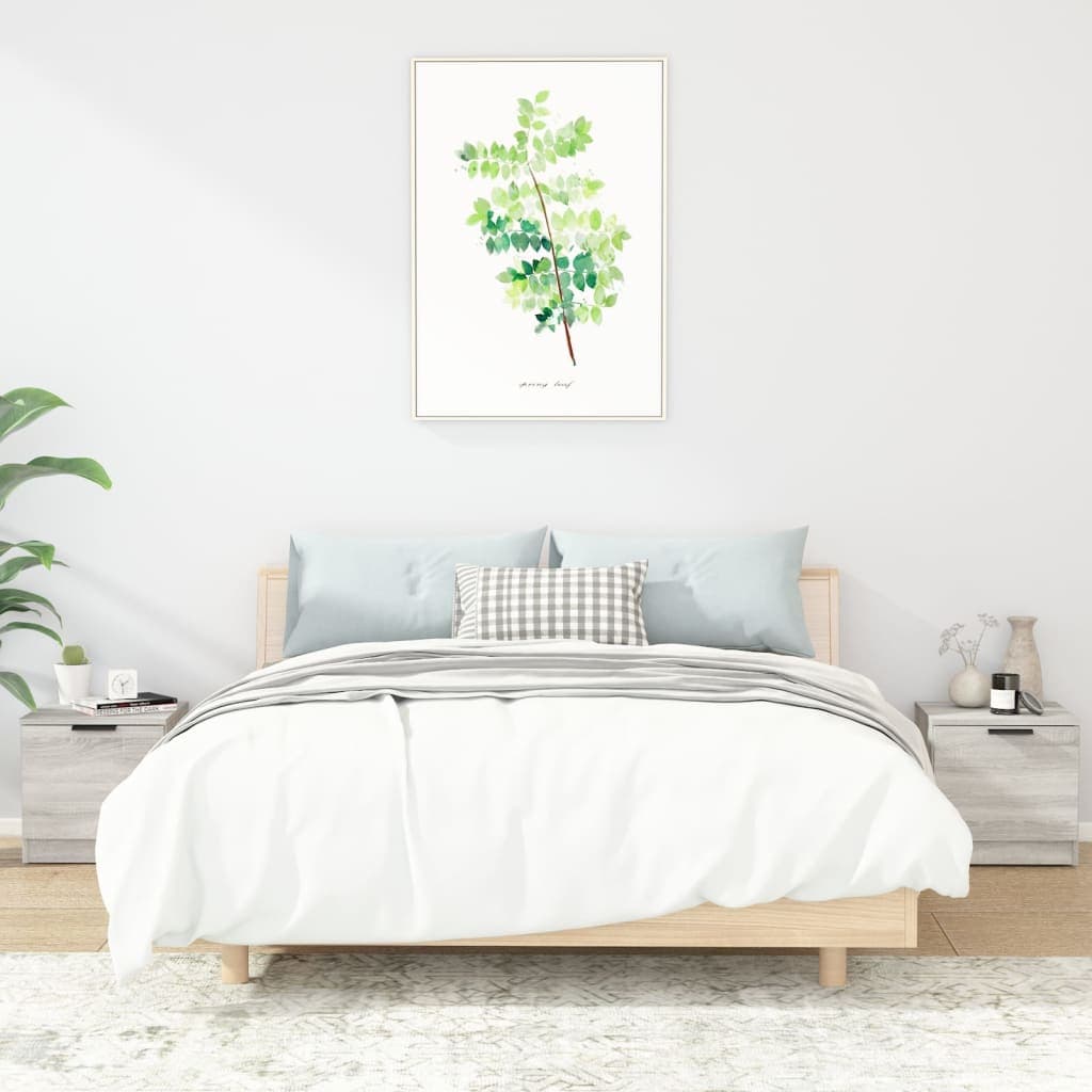 vidaxl noptiere 2 buc sonoma gri 40x39x40 cm