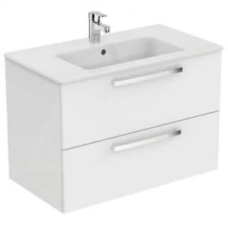 Mobilier suspendat Ideal Standard Tempo, 2 sertare,alb lucios