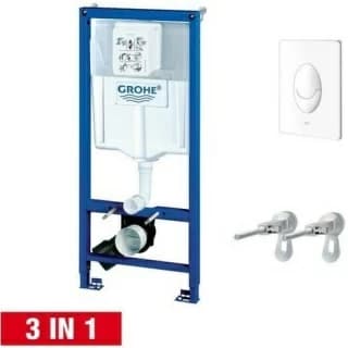 Set PROMO Grohe Rapid SL 3 in 1 cu clapeta Skate Air alba si set fixare