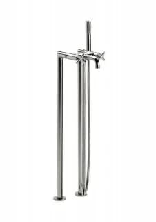 Baterie cada si dus Roca Loft freestanding cu para dus si furtun flexibil