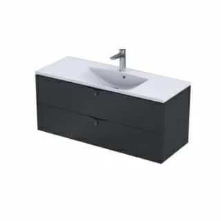 Set PROMO baza lavoar Oristo Siena negru mat si lavoar Amelia 120x45xH55 cm