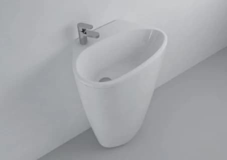 Lavoar freestanding Cast Marble Elaine 56,5 cm, alb