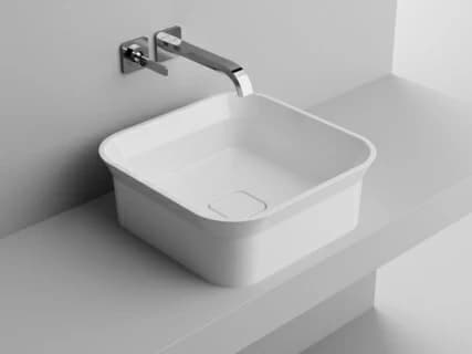 Lavoar Cast Marble Dresda 40x40x15,9 cm alb