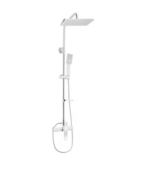 Coloana de dus patrata cu baterie Casa Blanca Madera, crom