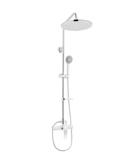 Coloana de dus rotunda cu baterie Casa Blanca Madera, crom