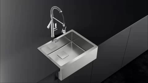 Chiuveta bucatarie Teka American Professional, front inox masiv, 595x468mm, adancime cuva 20cm, SilentSmart, inox