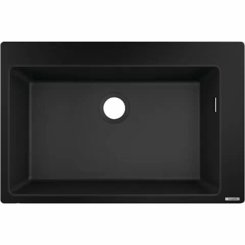 Chiuveta compozit Hansgrohe S51 SilicaTec negru grafit 77x51 cm