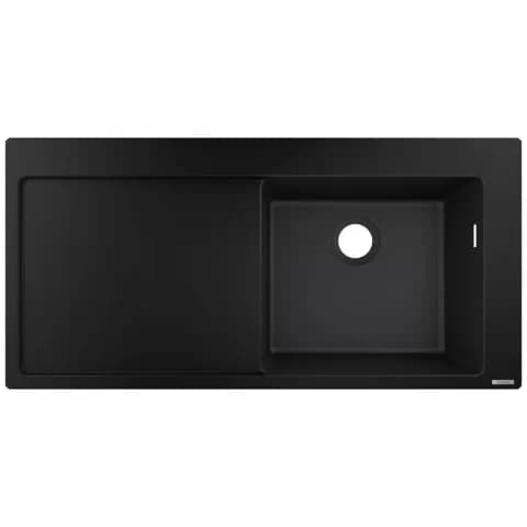 Chiuveta compozit Hansgrohe S51 SilicaTec negru grafit dreapta 105x51 cm