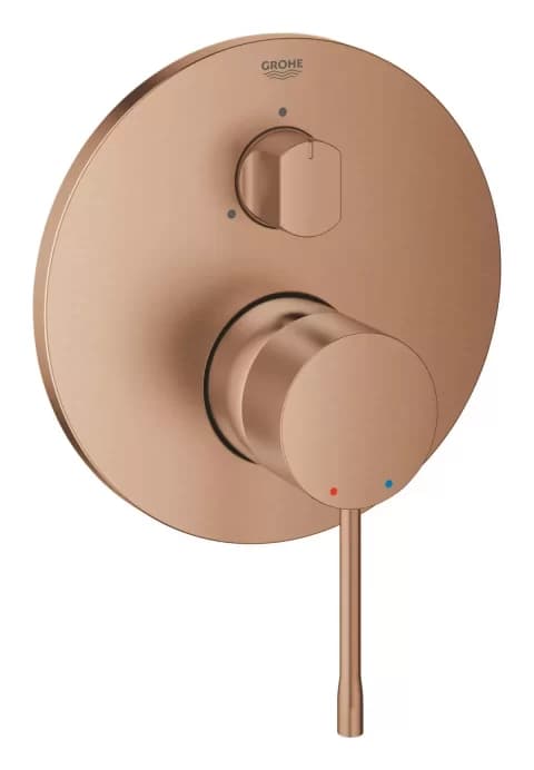 Unitate comanda Grohe Essence, aparenta, 3 iesiri, diverter, necesita valva, mat, cupru,