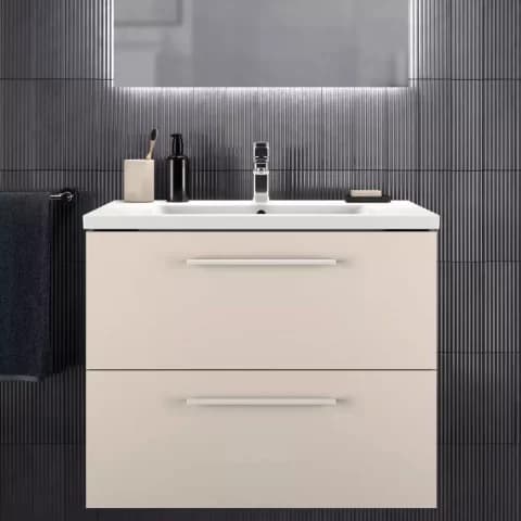 Mobilier baza suspendat Ideal Standard i.life B bej nisipiu mat 2 sertare 80 cm