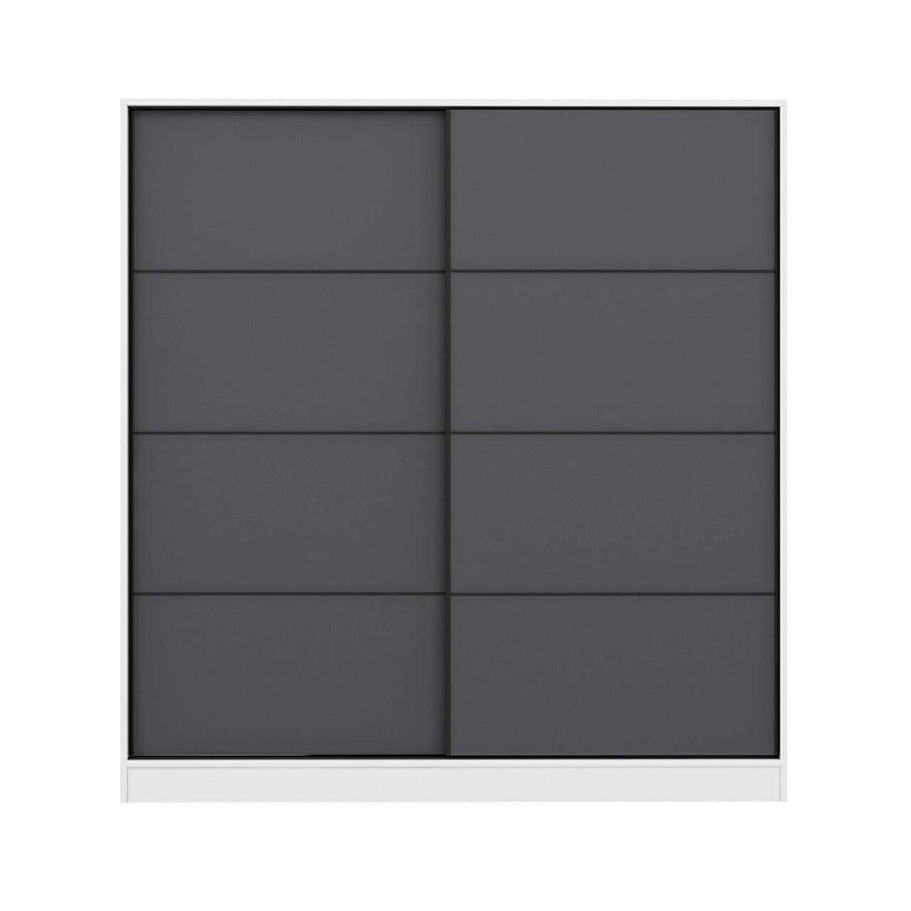 Dulap pentru haine, Hanah Home, Kale, 180x210x52 cm, Alb / Antracit