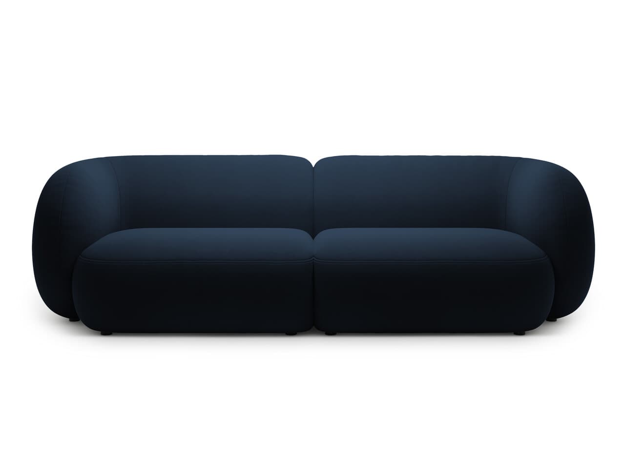 Canapea modulara 4 locuri, Kate, Micadoni, 243x99x76 cm, catifea, albastru regal