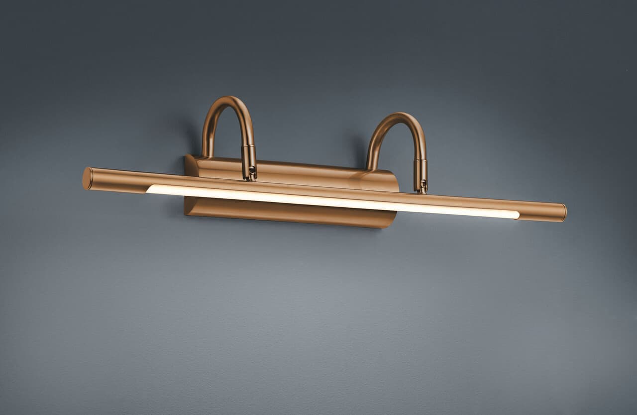 Aplica de perete Cuadro, TRIO, 48x10.5 cm, 8W, 1x SMD, metal, bronz antic