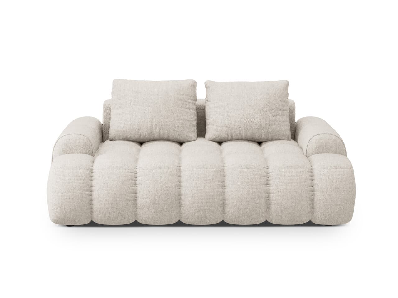 Canapea 2 locuri, Linz, Cosmopolitan Design, 175x100x84 cm, tesatura structurata, bej