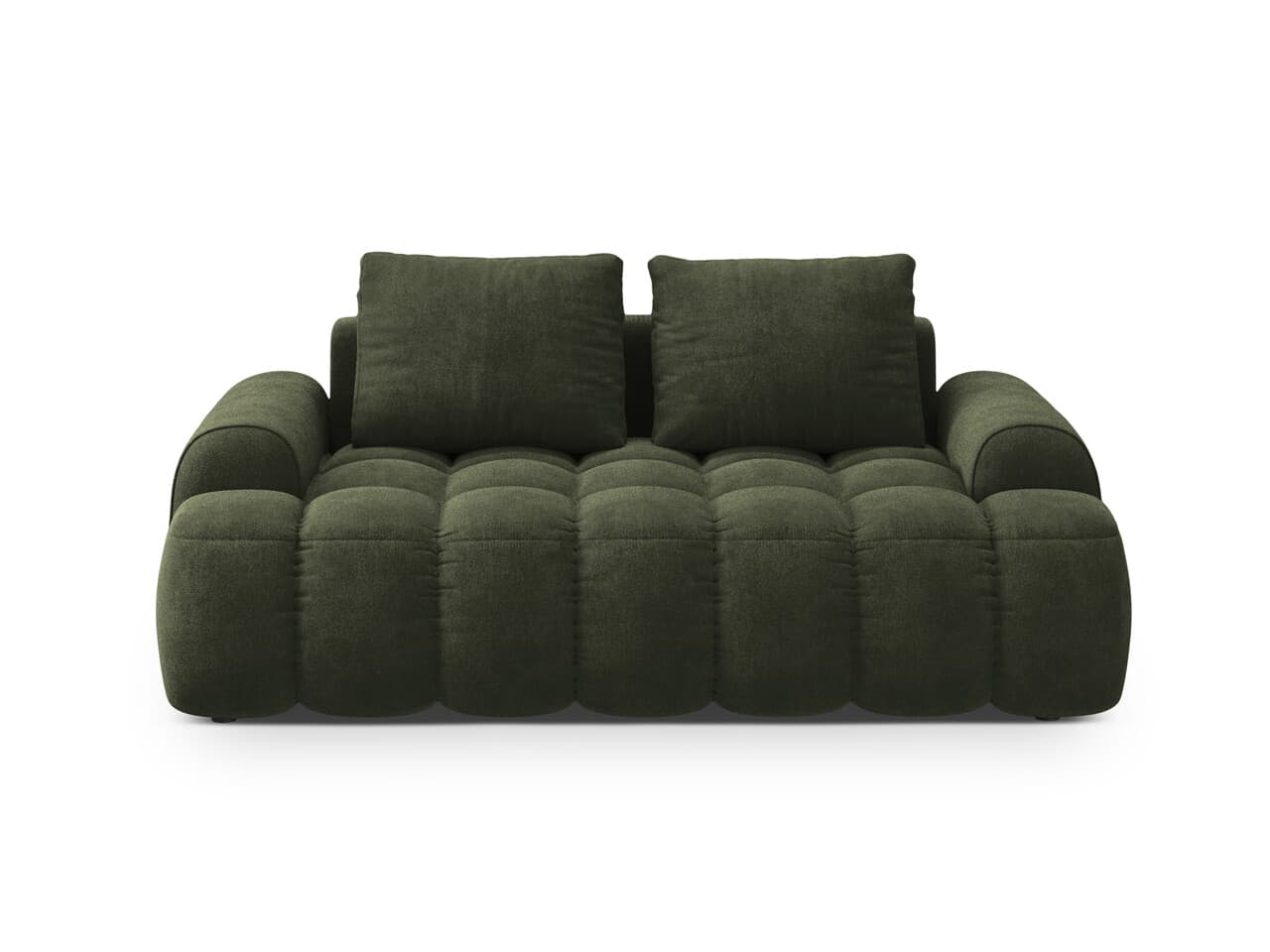 Canapea 2 locuri, Linz, Cosmopolitan Design, 175x100x84 cm, catifea, verde