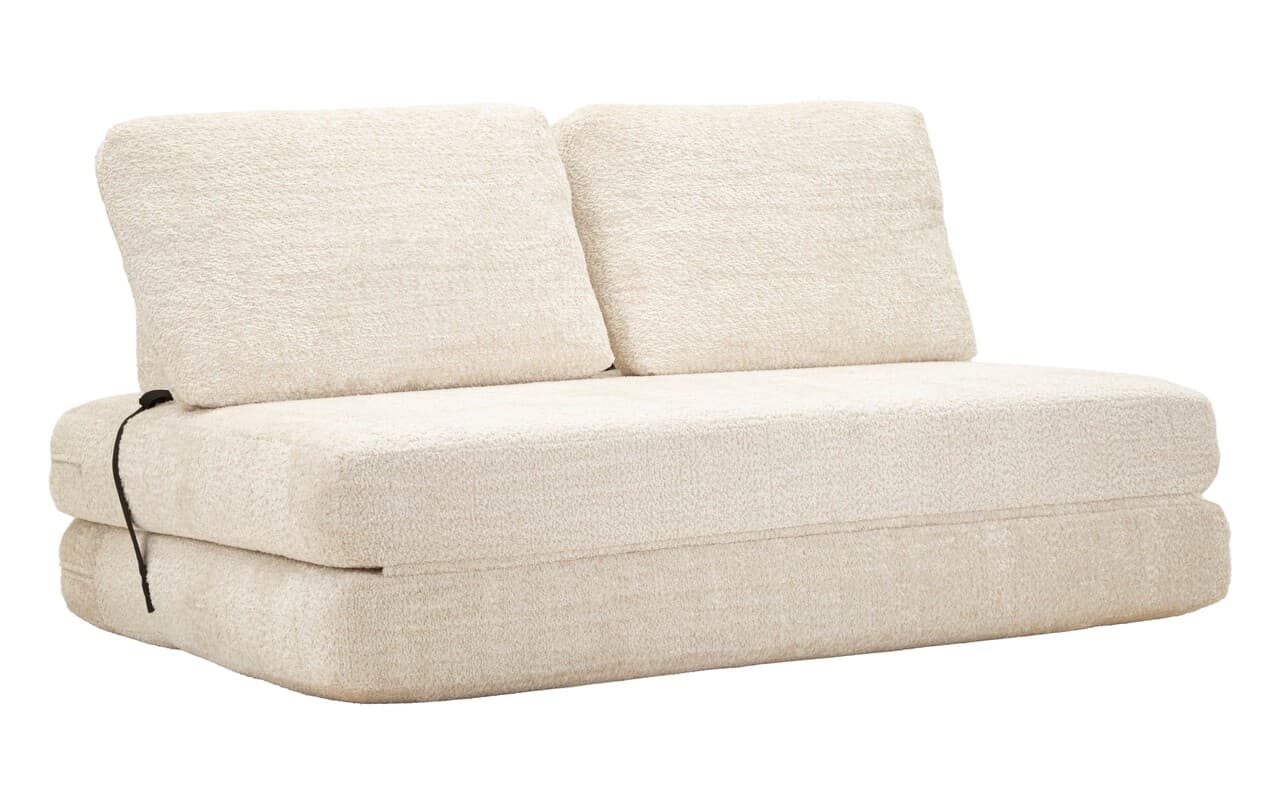 Canapea extensibila 2 locuri, Mauro Ferretti, Faster, 150x100x80 cm, ambalata vidata, poliester/burete, alb
