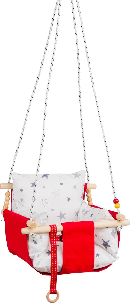 Baby Swing Chair, Wallxpert, Selale, Lemn, Rosu