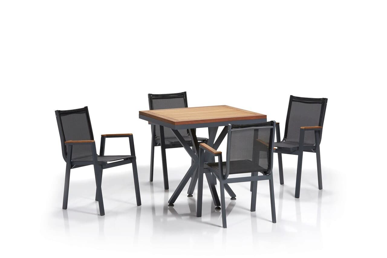 Set masa si scaune de gradina 5 piese, Hanah Home, Samara 3, Multicolor