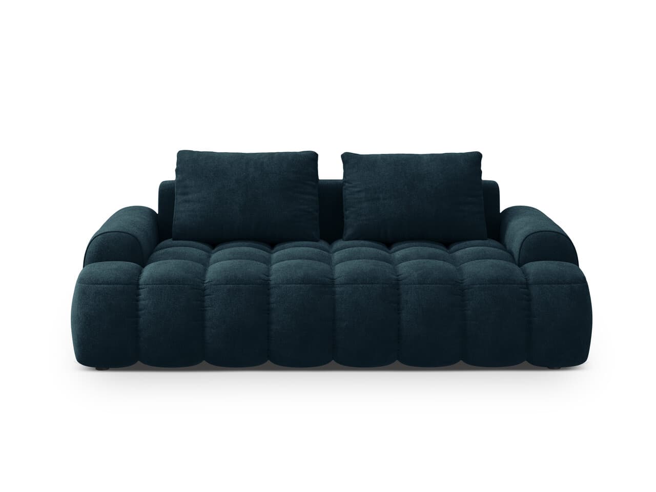 Canapea 3 locuri, Linz, Cosmopolitan Design, 200x100x84 cm, catifea, albastru petrol inchis