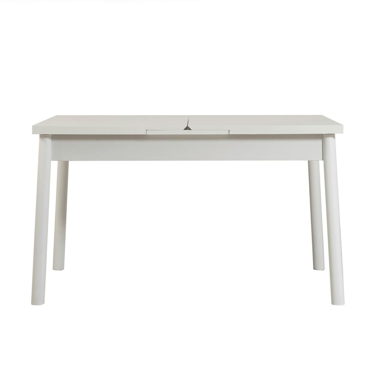 Masa extensibila, Hanah Home, Santiago Masa White, 120x77x75 cm, Alb