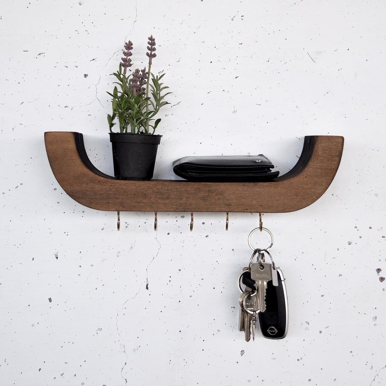 Raft de perete, Hanah Home, Raf289, 33x11x7 cm, Lemn