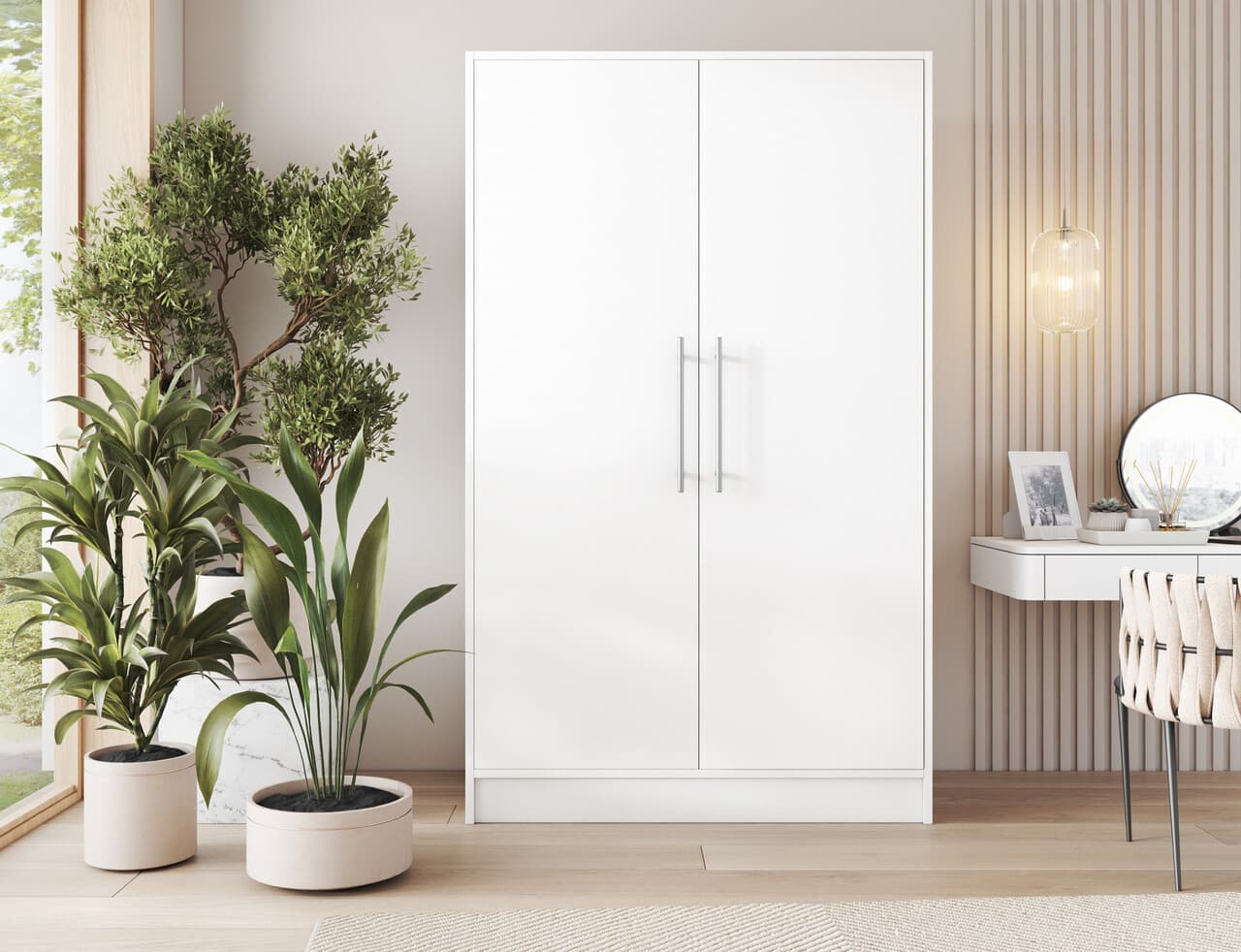 Dulap pentru haine ELTAP, Alarica, 120x60x200 cm, PAL, alb