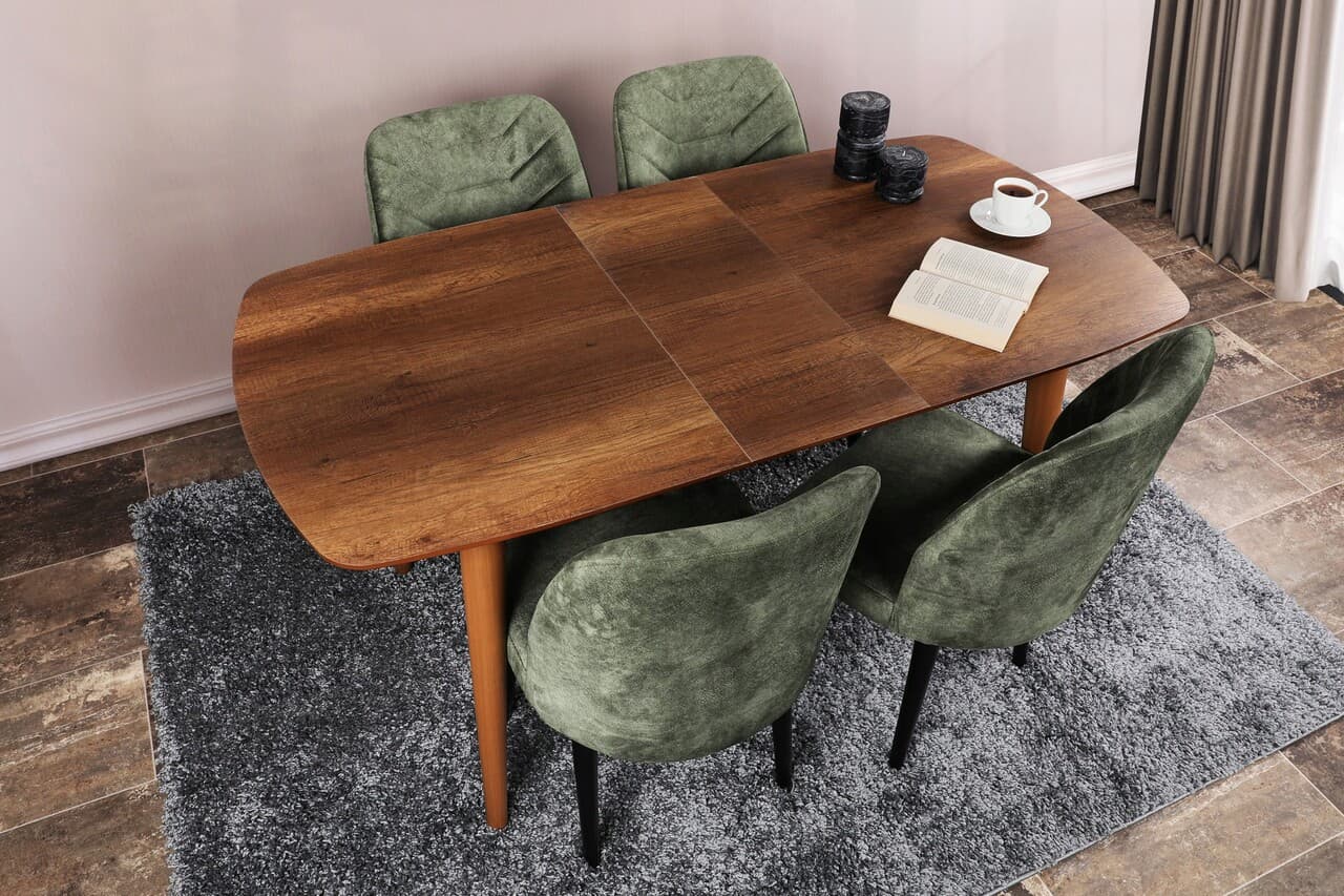 Masa extensibila, Hanah Home, Retro 1191, 130x75x80 cm, Maro