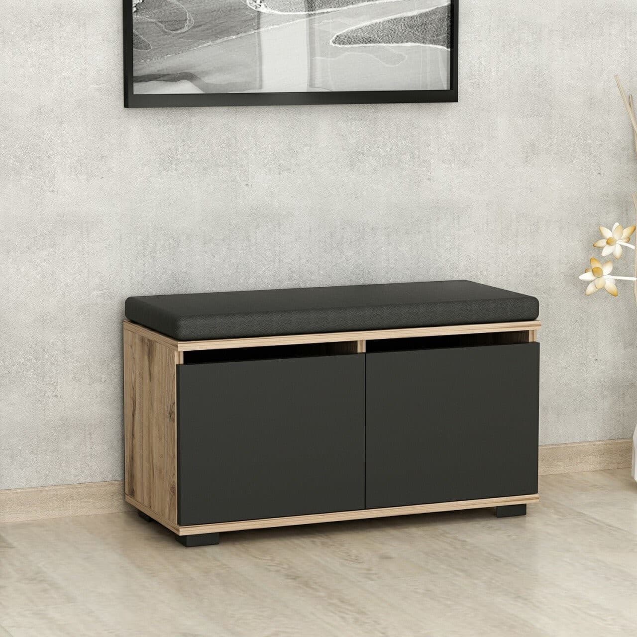 Pantofar, Hanah Home, Drago, 80x42x35 cm, Nuc / Negru