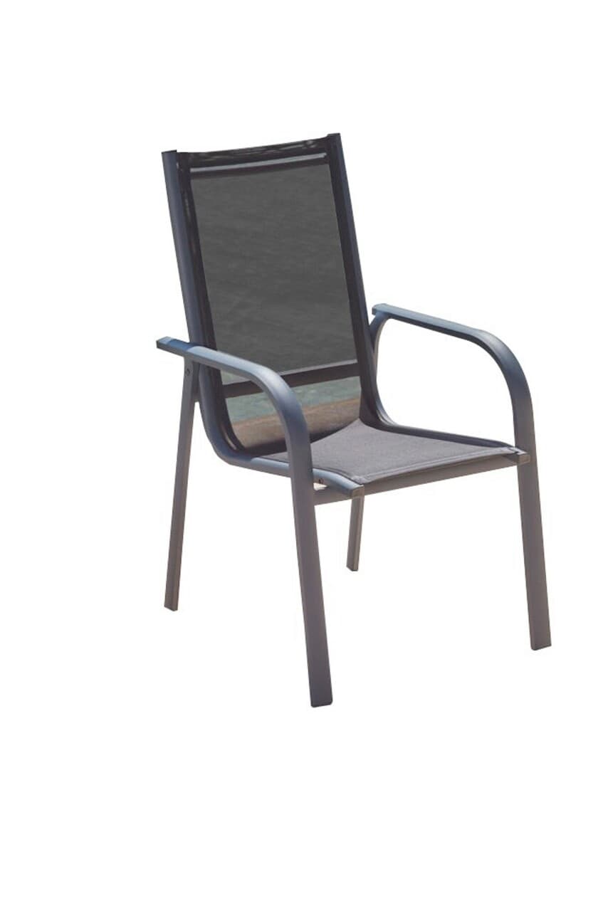 Scaun de gradina, Hanah Home, Lena, 66x98x59 cm, Aluminiu, Antracit