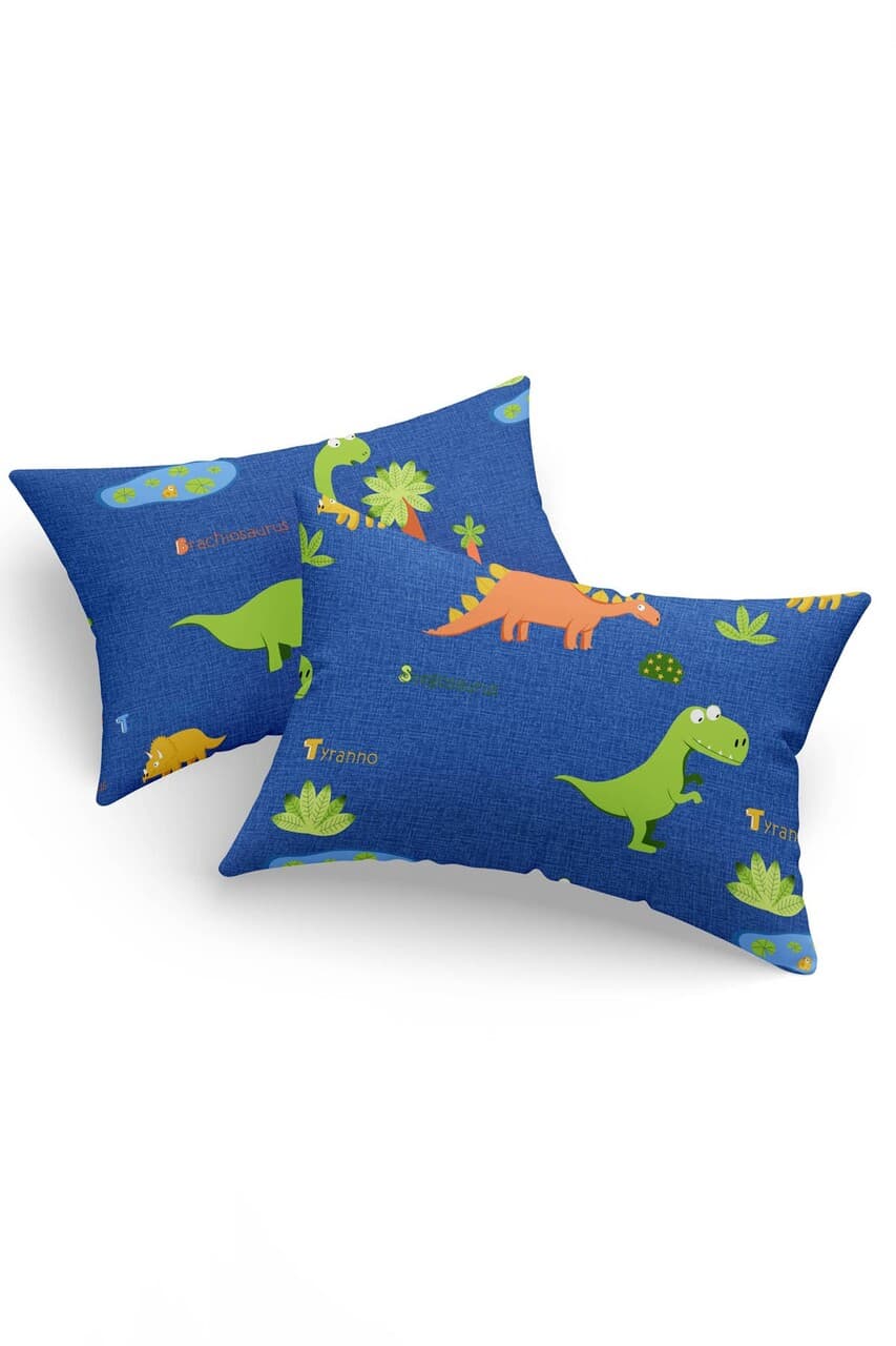 Set 2 fete de perna, L'essentiel Maison, Dinolar, 65% bumbac/35% poliester, Albastru inchis