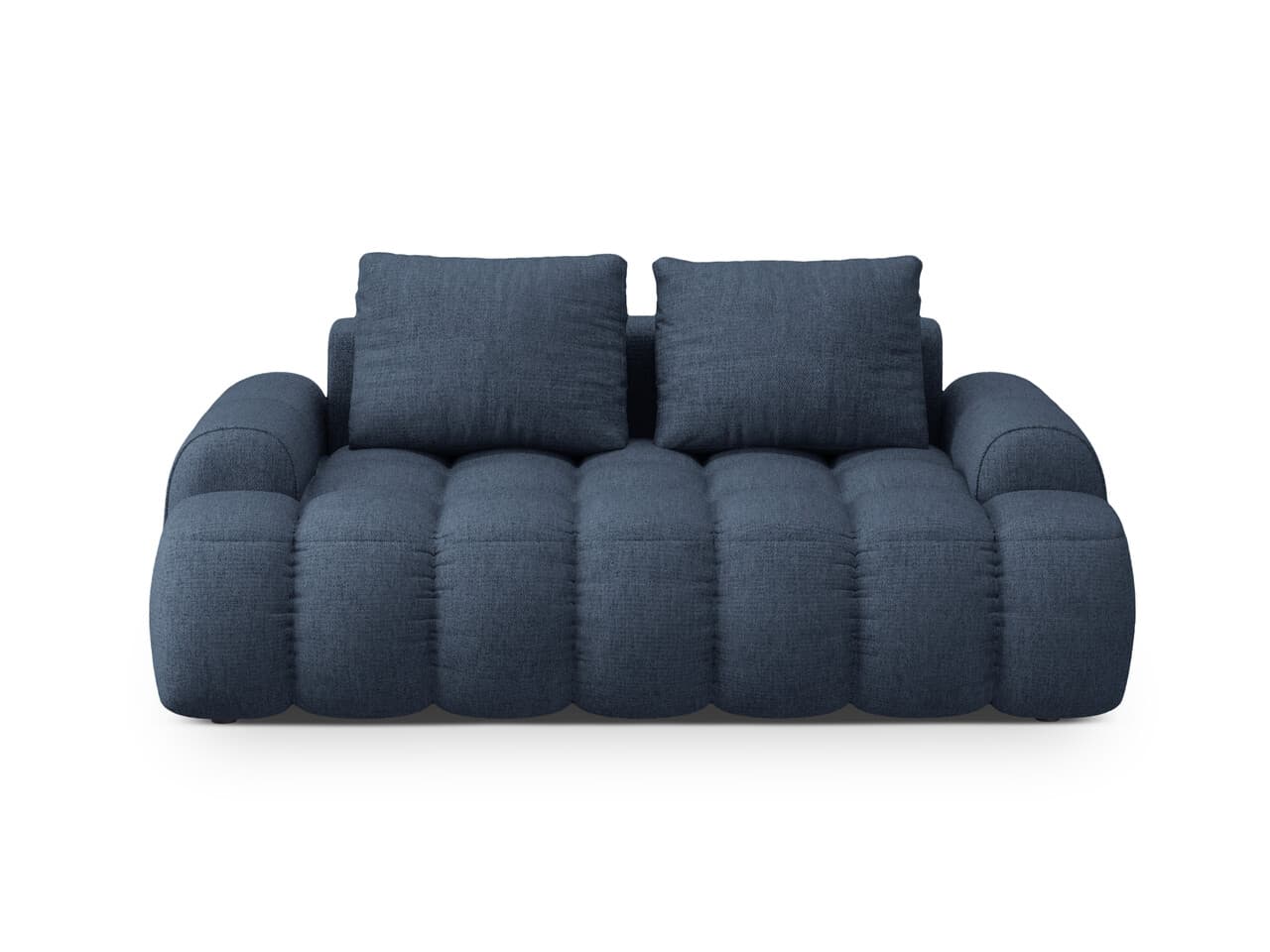 Canapea 2 locuri, Linz, Cosmopolitan Design, 175x100x84 cm, tesatura structurata, albastru inchis