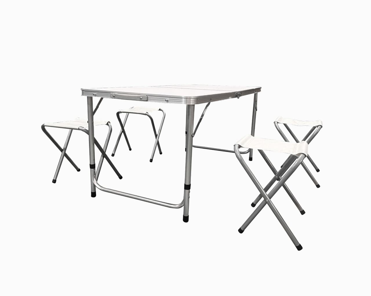 Set mobilier pentru camping Heinner, 5 piese, aluminiu/MDF