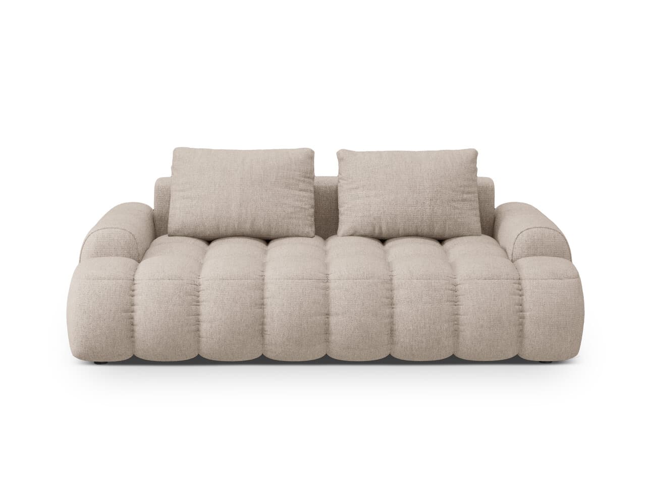 Canapea 3 locuri, Linz, Cosmopolitan Design, 200x100x84 cm, tesatura structurata, bej sand