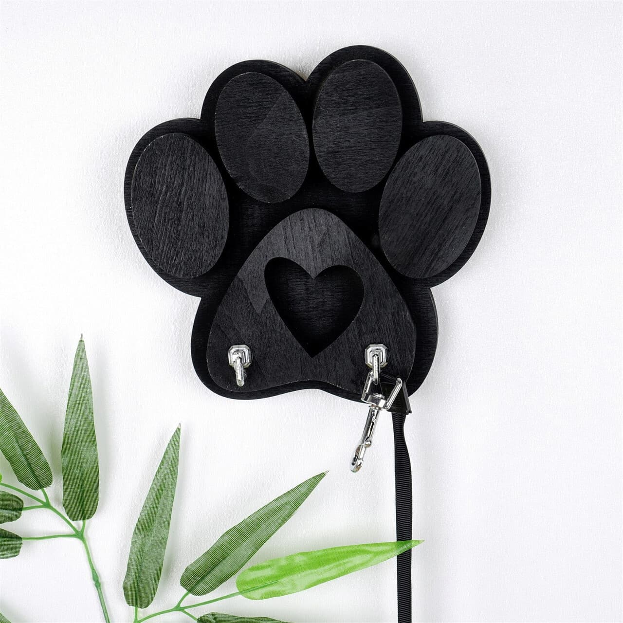 Cuier de perete, PET028, Taiat cu laser, Negru