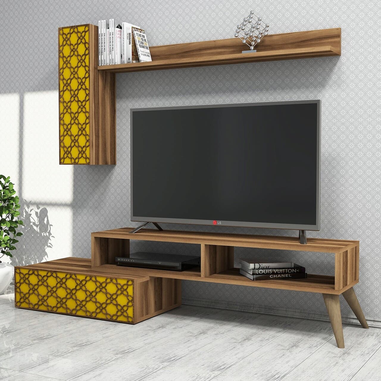 Comoda TV, Hanah Home, Planet, Nuc / Galben