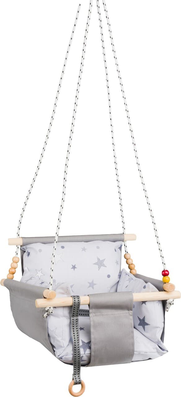 Baby Swing Chair, Wallxpert, Selale, Lemn, Gri