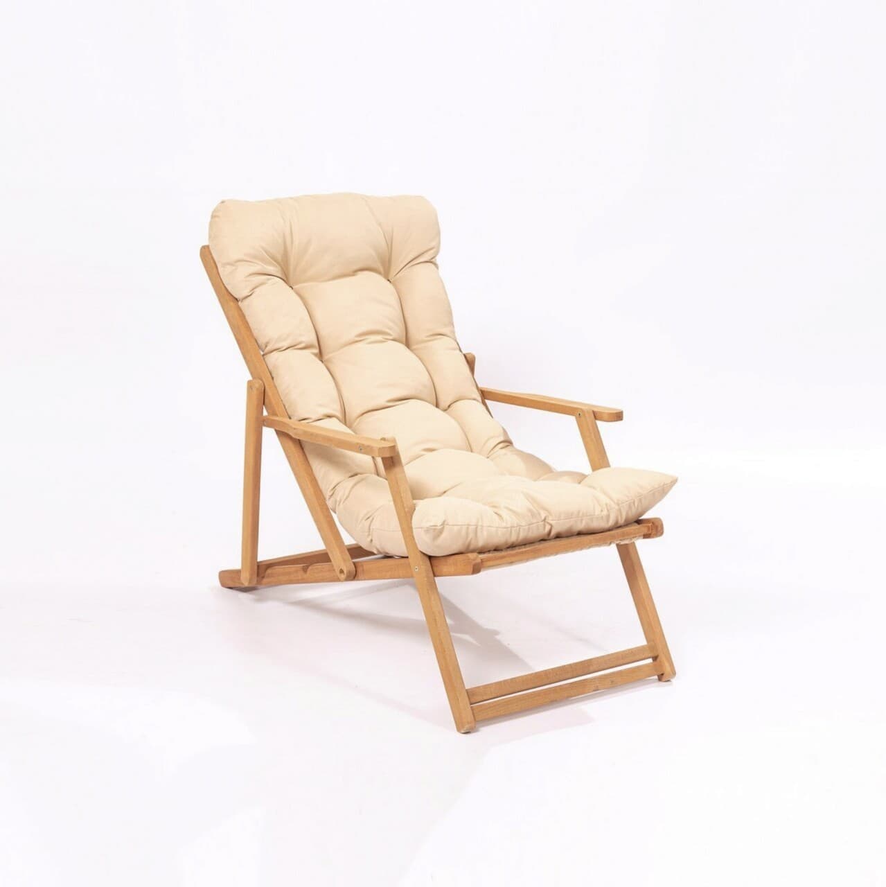 Scaun de gradina, Hanah Home, My008, 50x81x50 cm, Maro / Crem