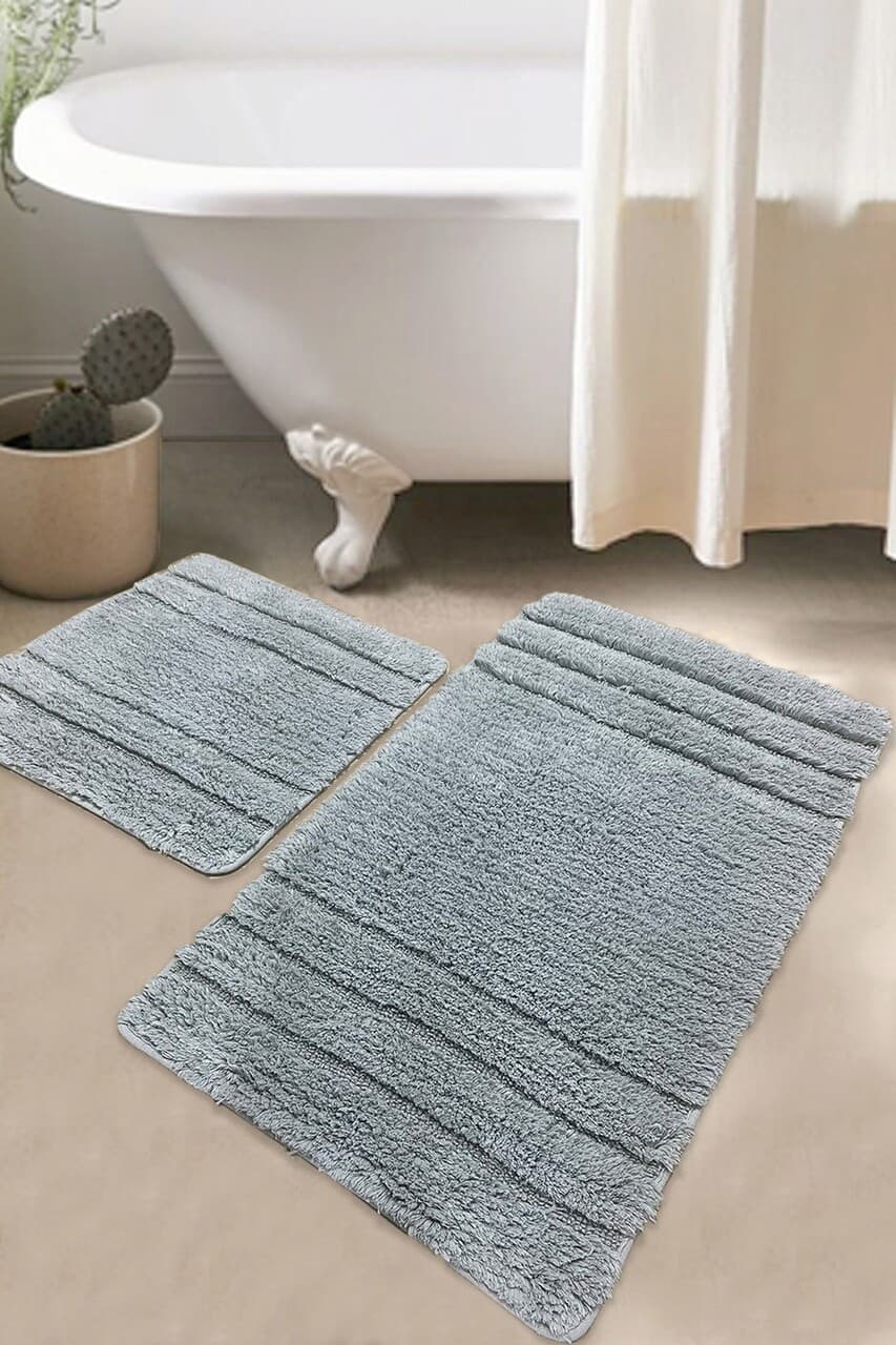 Set covorase de baie, L'essentiel Maison, Elena, Gri