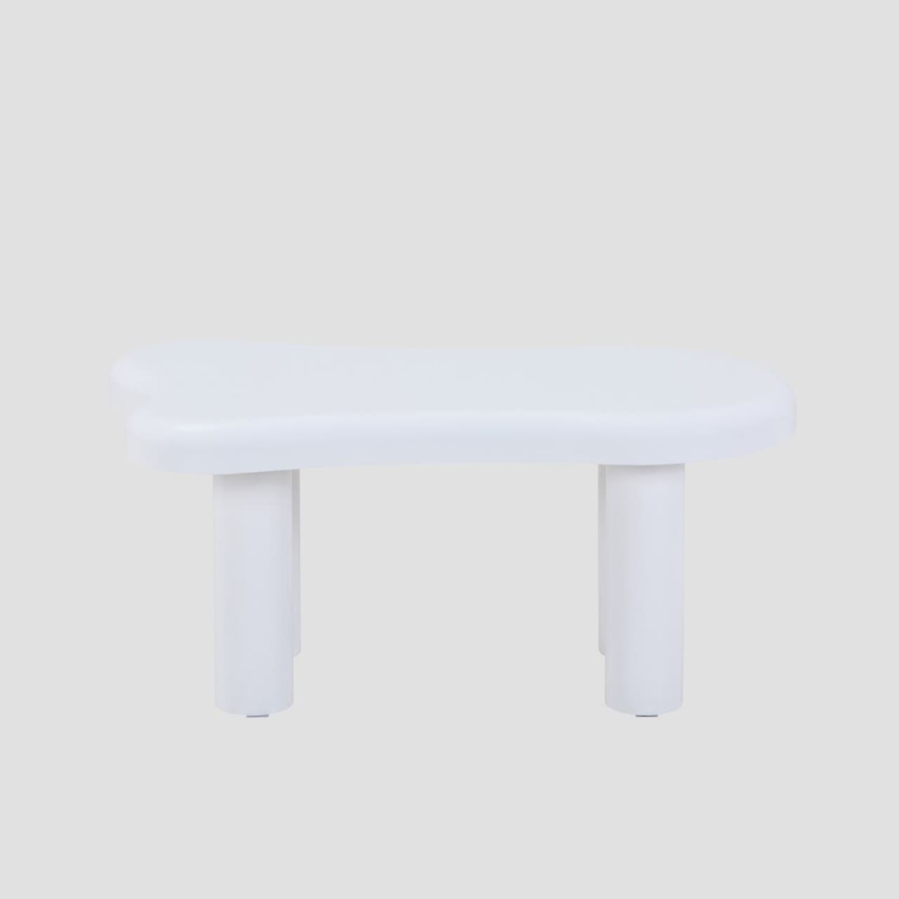 Masuta de cafea Alto, Homla, 100x60x45 cm, MDF, alb lucios