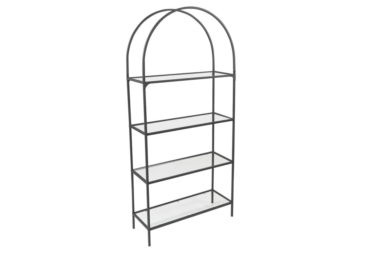 Corp biblioteca, Hanah Home, Mona, 80x175x30 cm, Negru